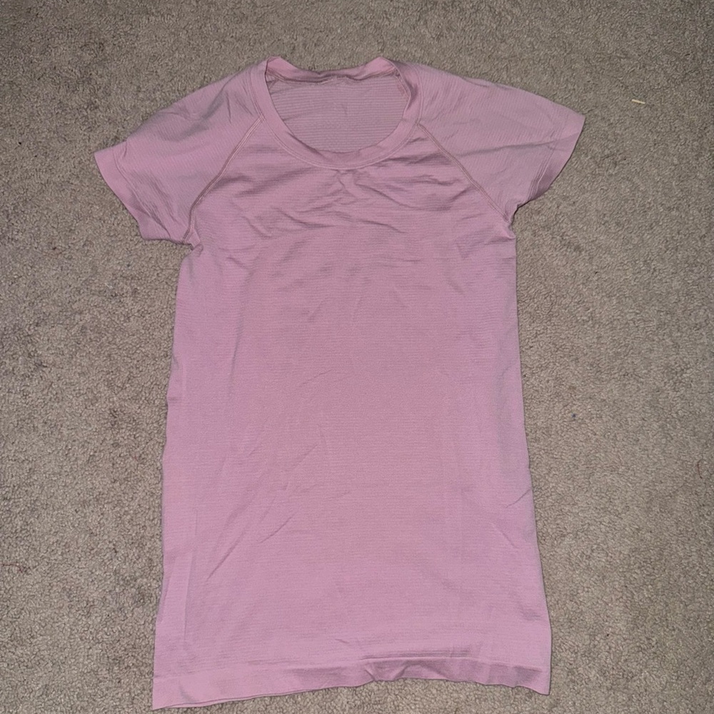 Lululemon Athletica Pink Fitted Short Sleeve T-Shirt